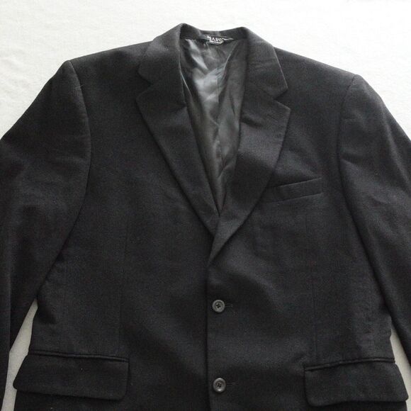 Jos A Bank Blazer Men's 100%‎ Cashmere 2-Button Black • 43R Soft Casual - Picture 2 of 12